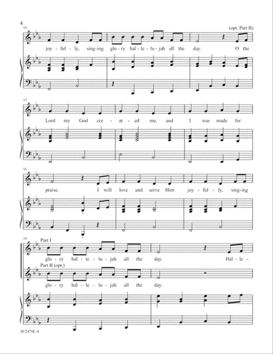 Scripture Songs Unison Choir scores gallery preview page 5