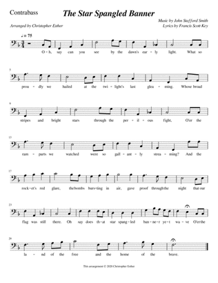 The Star Spangled Banner (Contrabass)