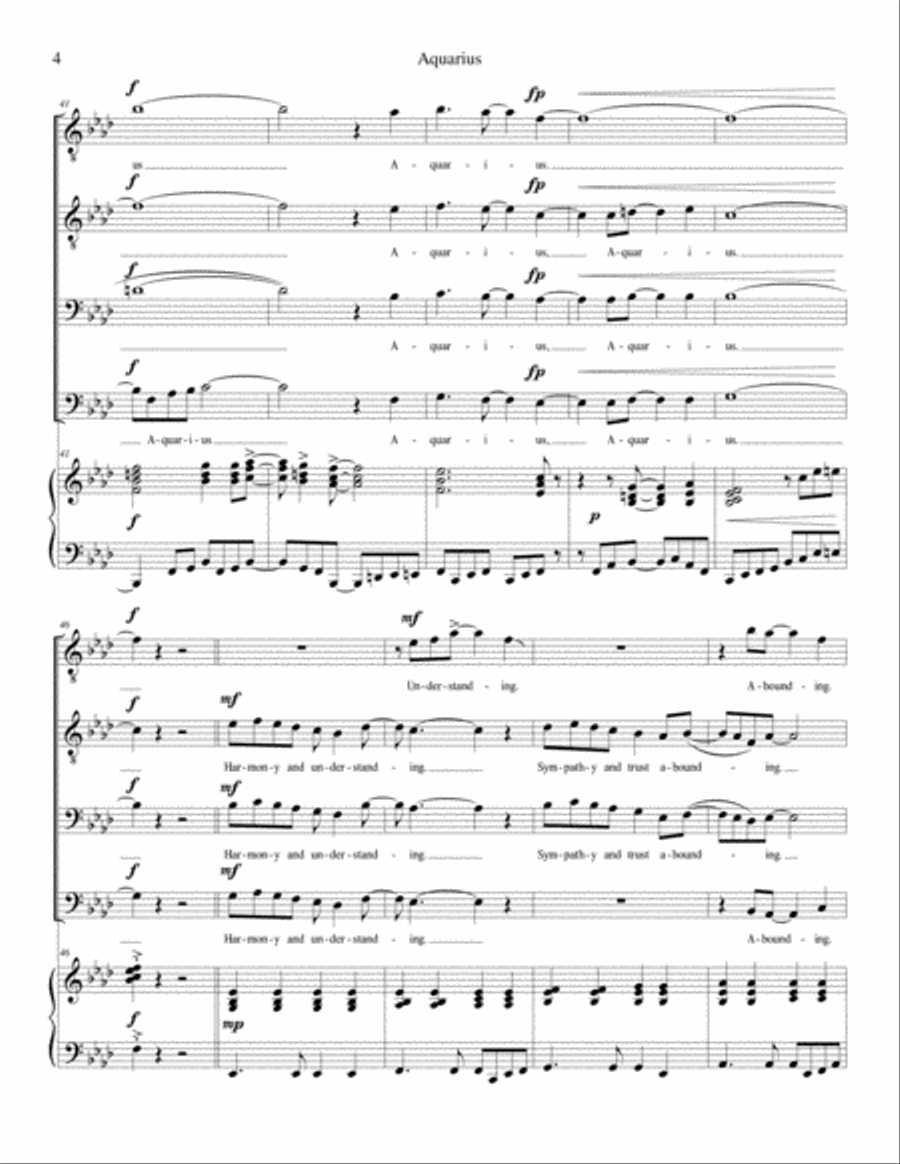Aquarius Aquarius TTBB scores gallery preview page 4