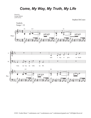 Come, My Way, My Truth, My Life (The Call) (Duet for Tenor and Bass solo)