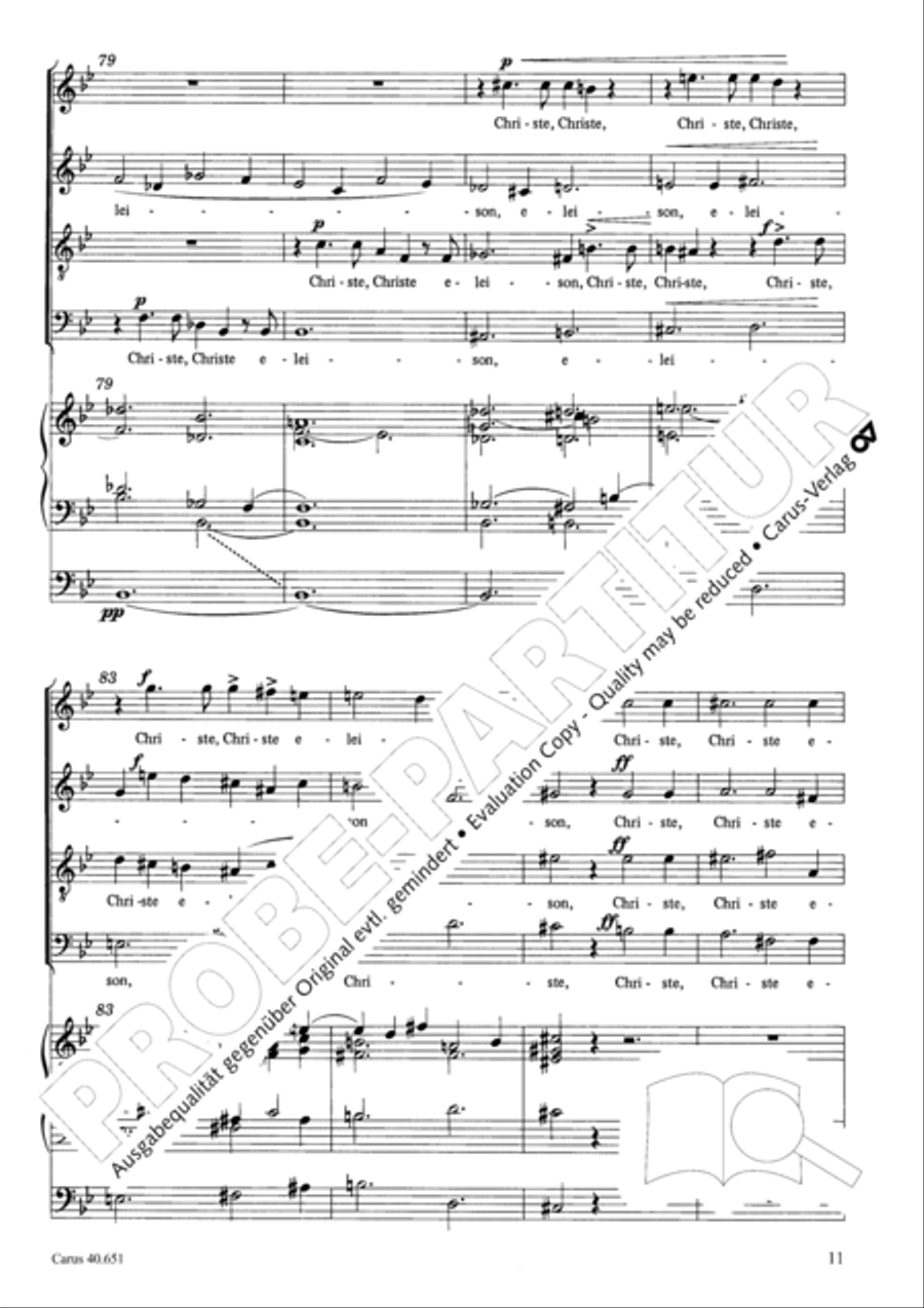 Mass in D Major (Missa in D) 4-Part scores gallery preview page 20