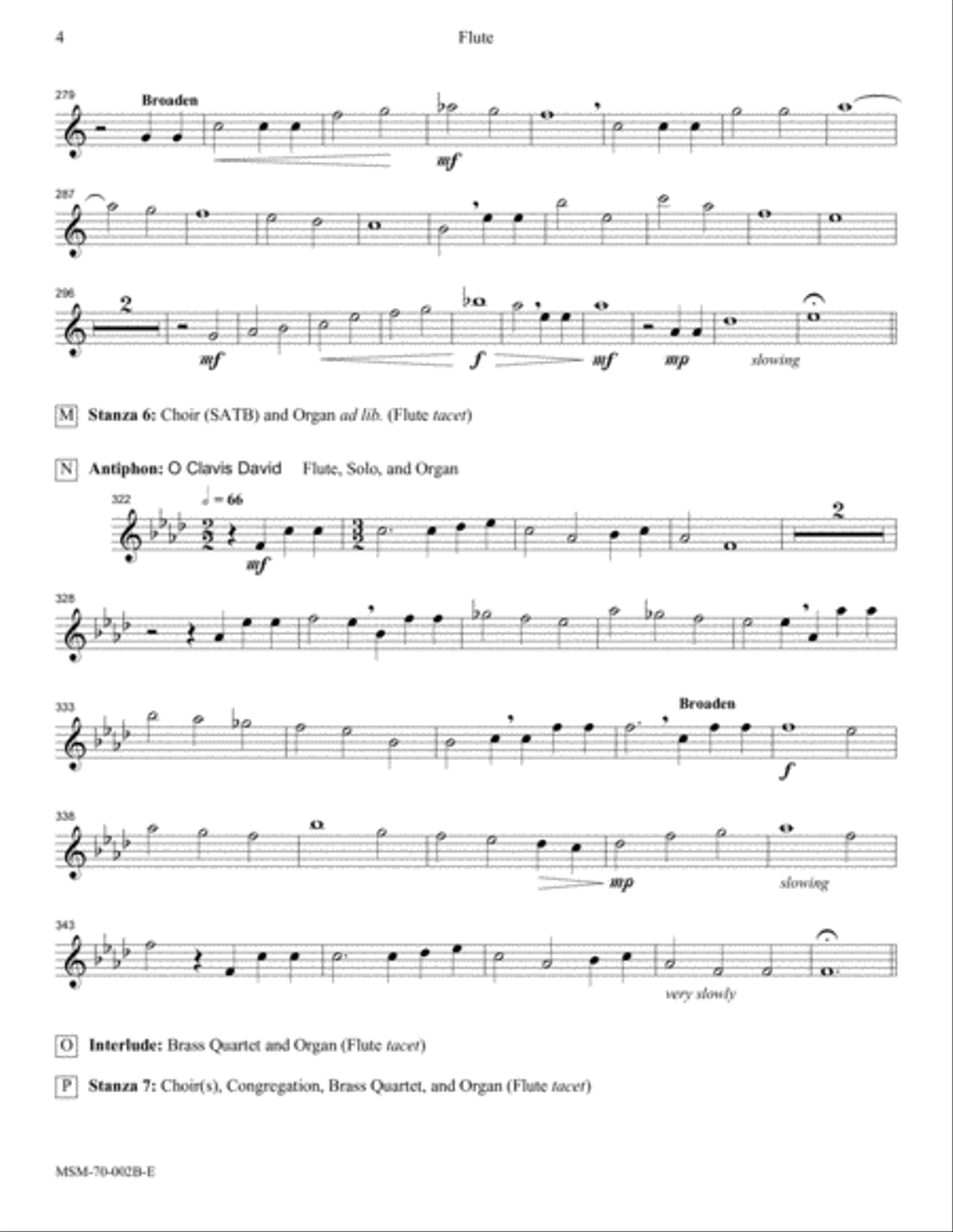 The Great O Antiphons of Advent O Come, O Come, Emmanuel Choir scores gallery preview page 4