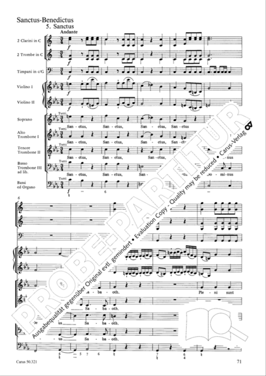Requiem in C minor 4-Part scores gallery preview page 77