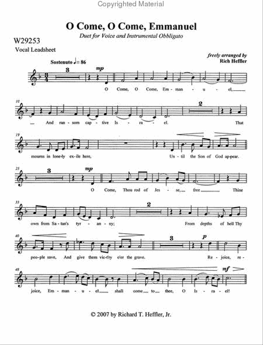 O Come, O Come Emmanuel Bass Voice scores gallery preview page 4