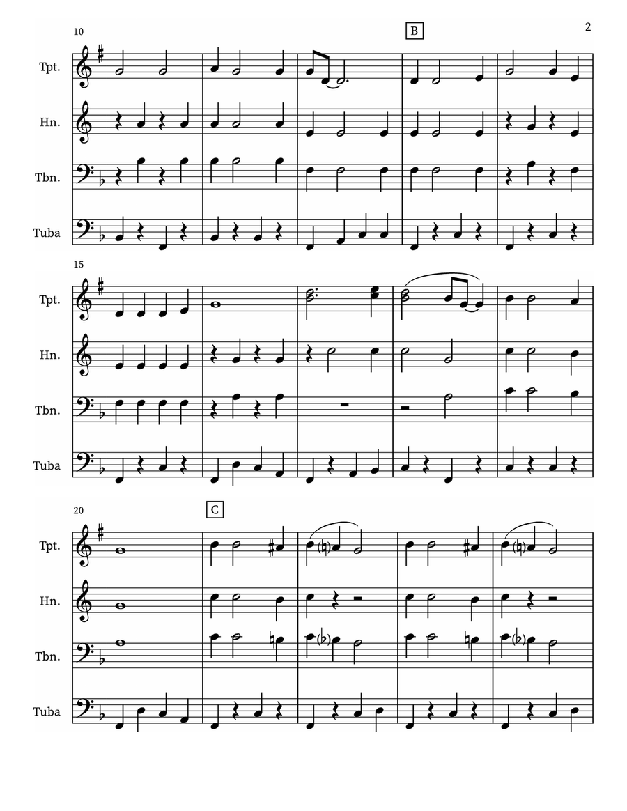 I Saw The Light Brass Quintet scores gallery preview page 2