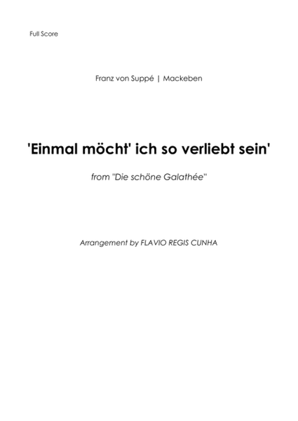 Einmal möcht' Ich so verliebt sein (from Beautiful Galathea) - Score Only image number null