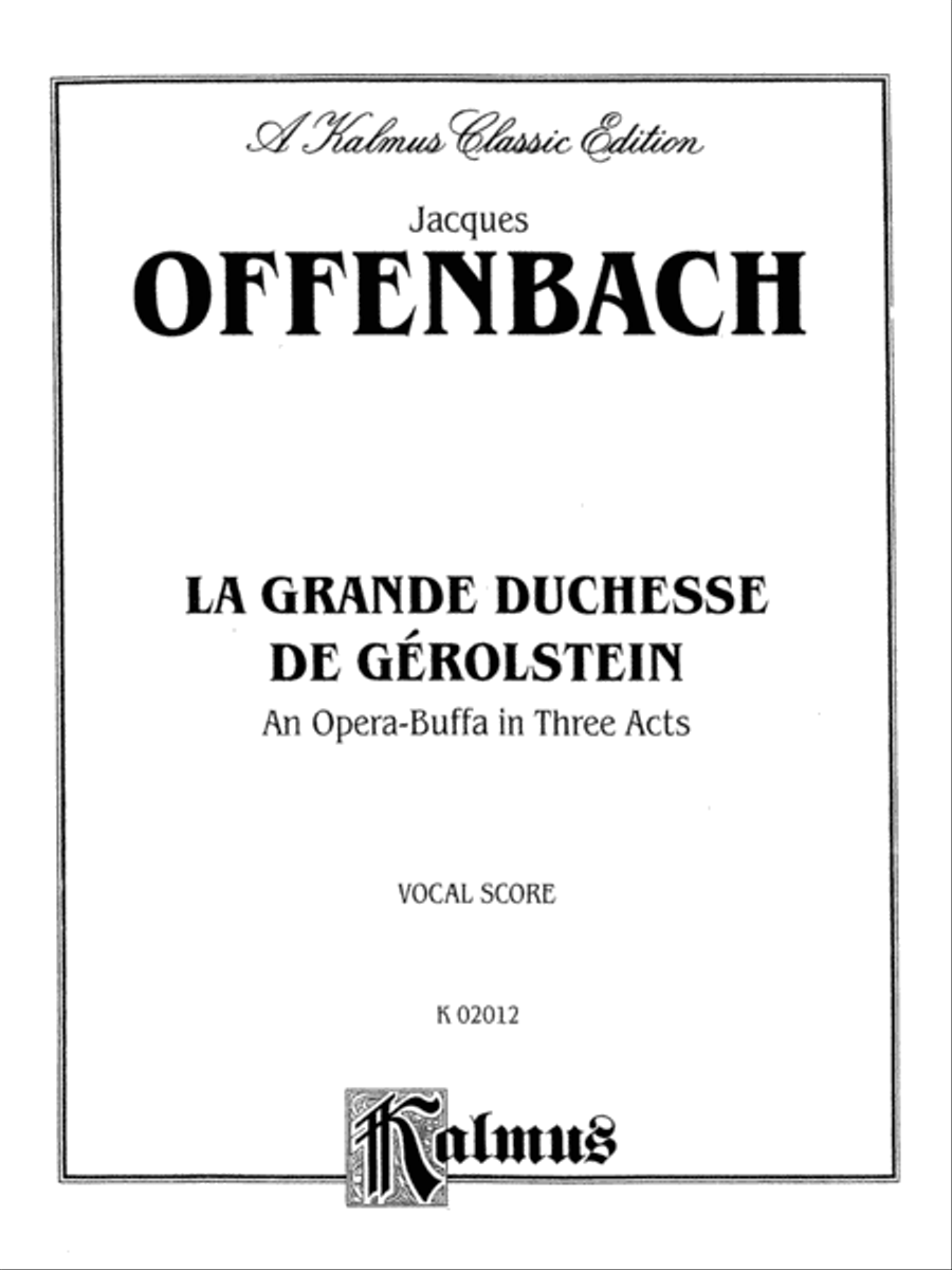 La Grande Duchesse de Gérolstein Voice scores gallery preview page 2