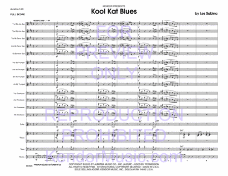 Kool Kat Blues (Full Score)