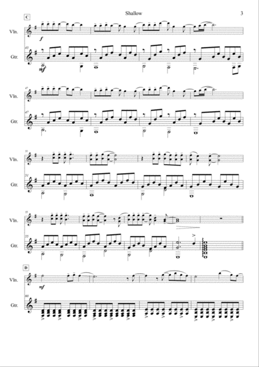 Shallow String Duet scores gallery preview page 3