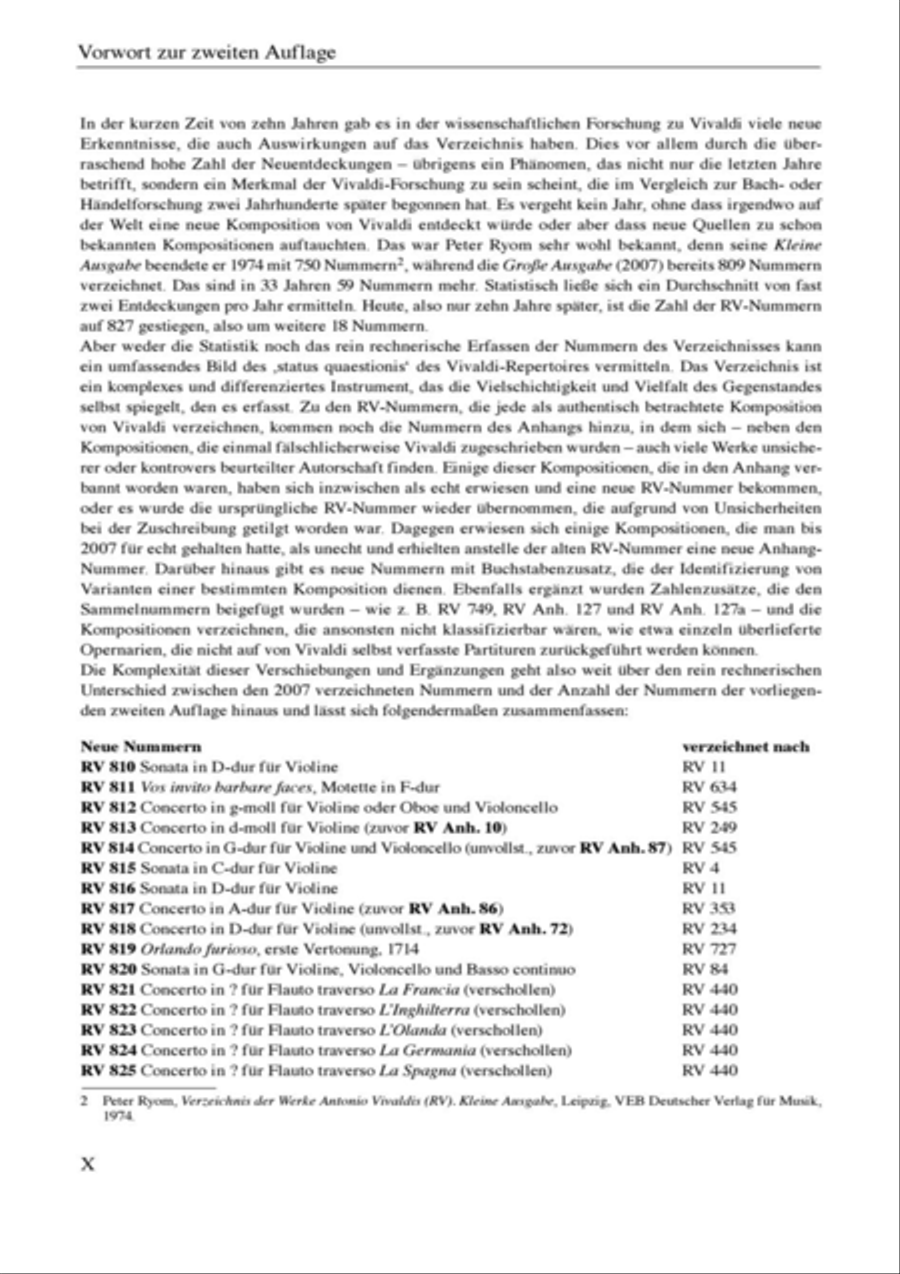 Vivaldi-Werkverzeichnis Vivaldi-Werkverzeichnis Collection / Songbook scores gallery preview page 10