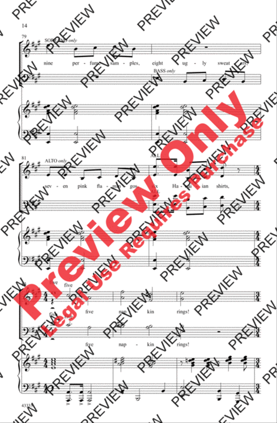 The Twelve Days of a Regifted Christmas 4-Part scores gallery preview page 29