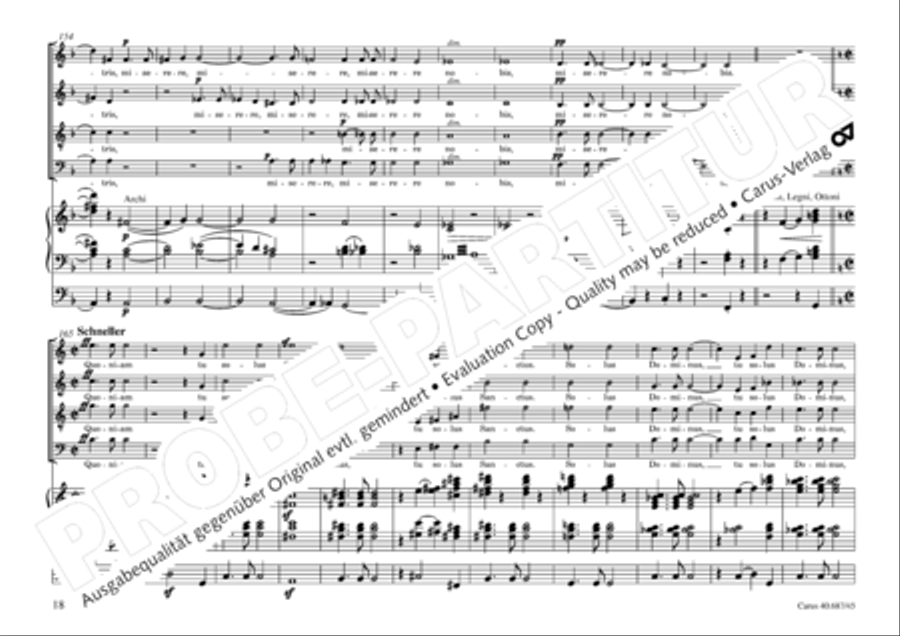 Missa sacra C Minor 4-Part scores gallery preview page 19