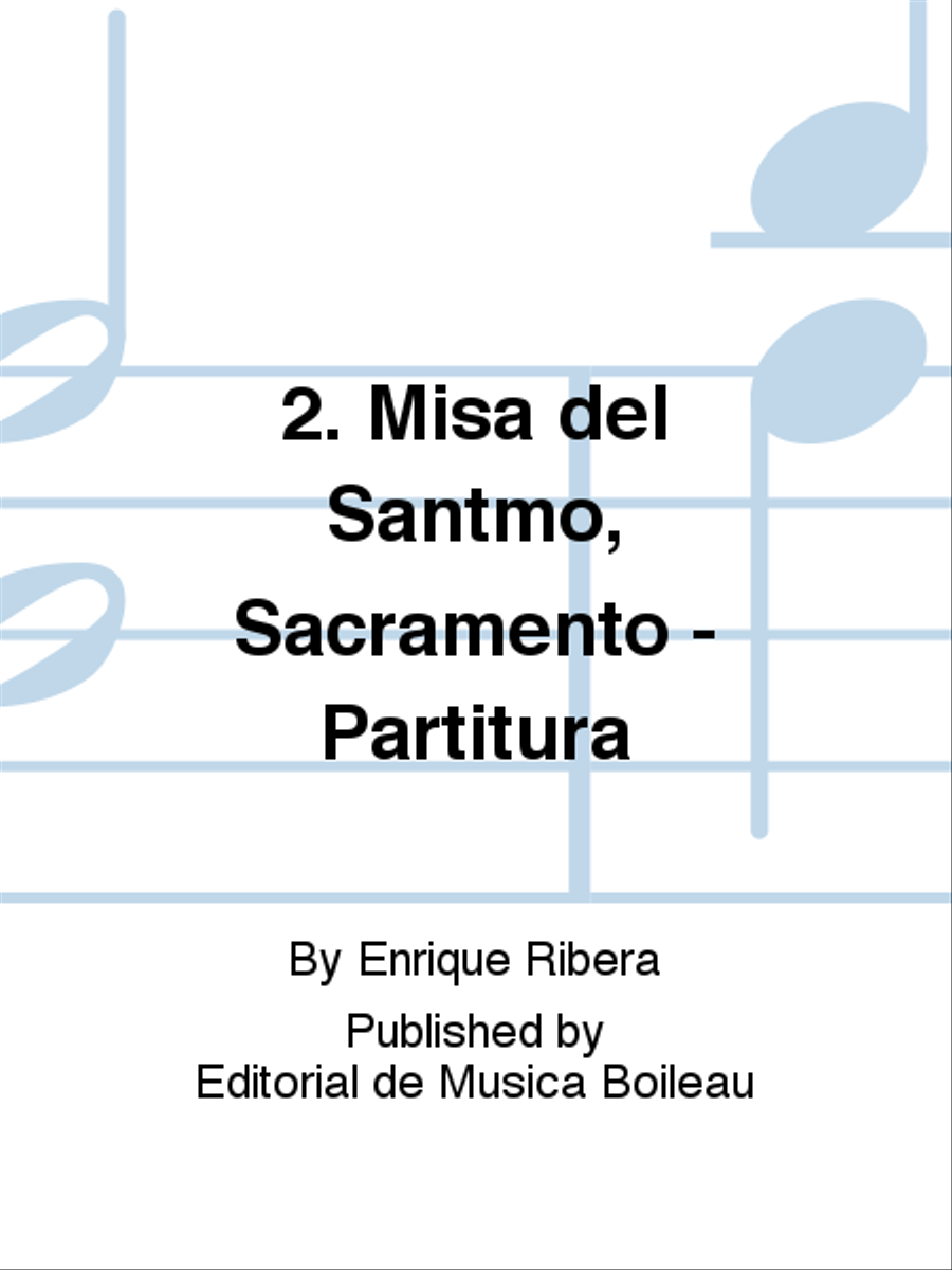 2. Misa del Santmo, Sacramento - Partitura Orchestra scores gallery preview page 1