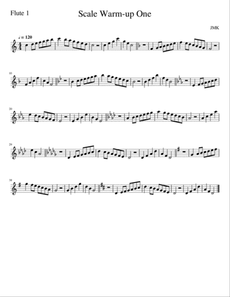Scale Warm-up One Concert Band scores gallery preview page 5