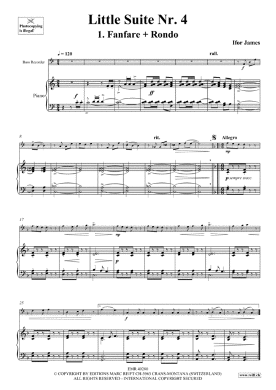 Little Suite No. 4 Bass Recorder scores gallery preview page 4