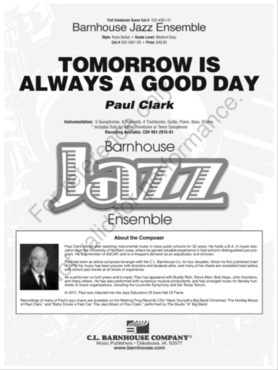 Tomorrow is Always a Good Day Jazz Ensemble scores gallery preview page 2