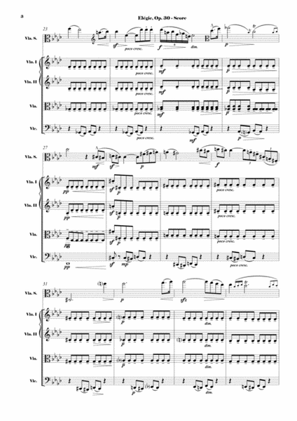 Vieuxtemps - Elégie for Viola and String Orchestra, Op. 30 SCORE AND PARTS image number null