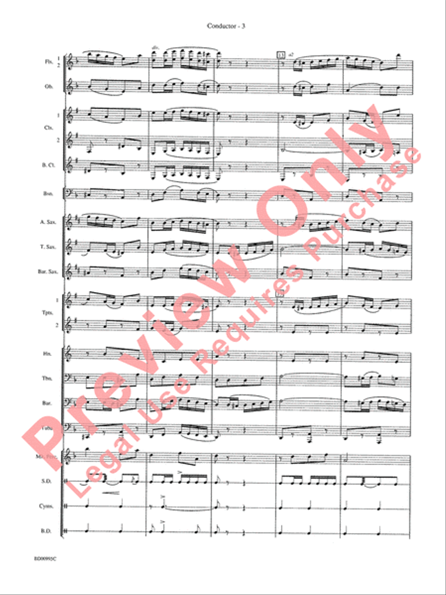 Rolling Thunder (Concert March) Concert Band scores gallery preview page 6