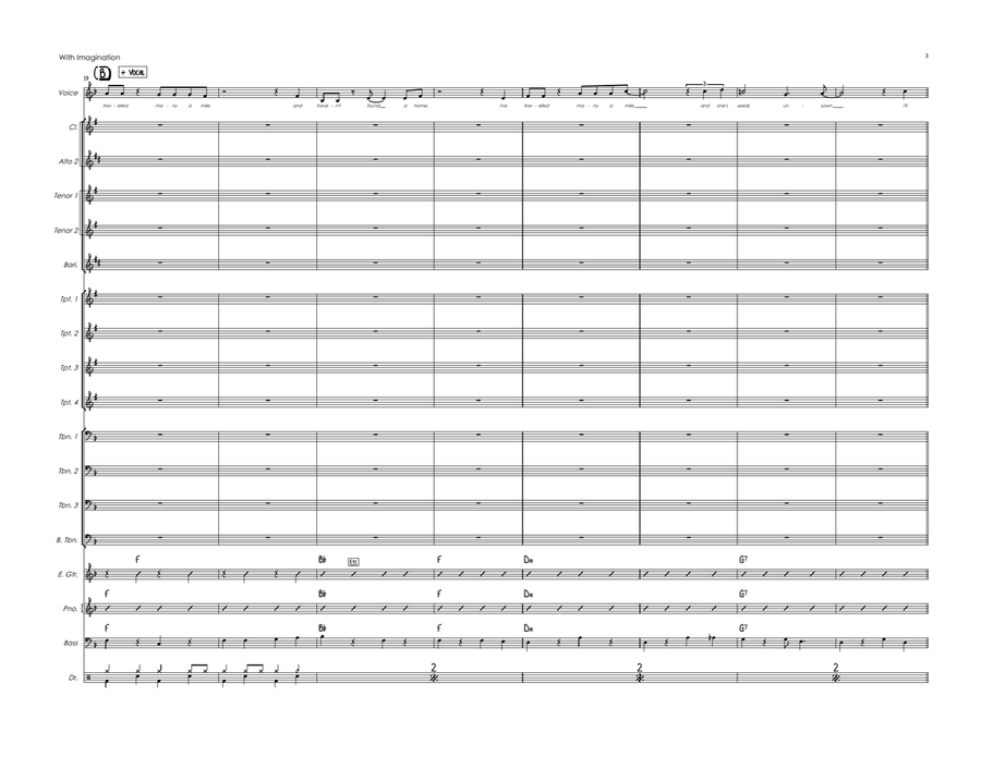 With Imagination I'll Get There Jazz Ensemble scores gallery preview page 3