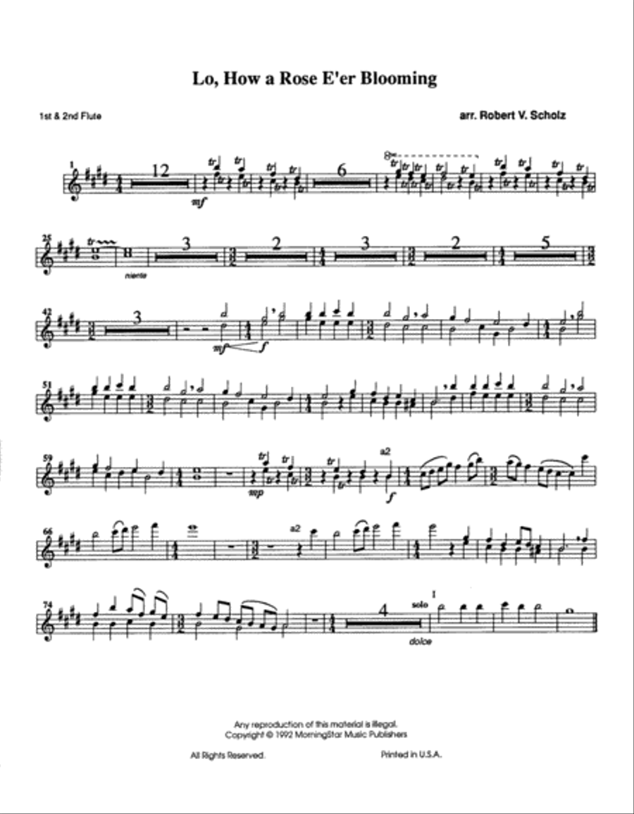 Lo, How a Rose E'er Blooming Choir scores gallery preview page 3
