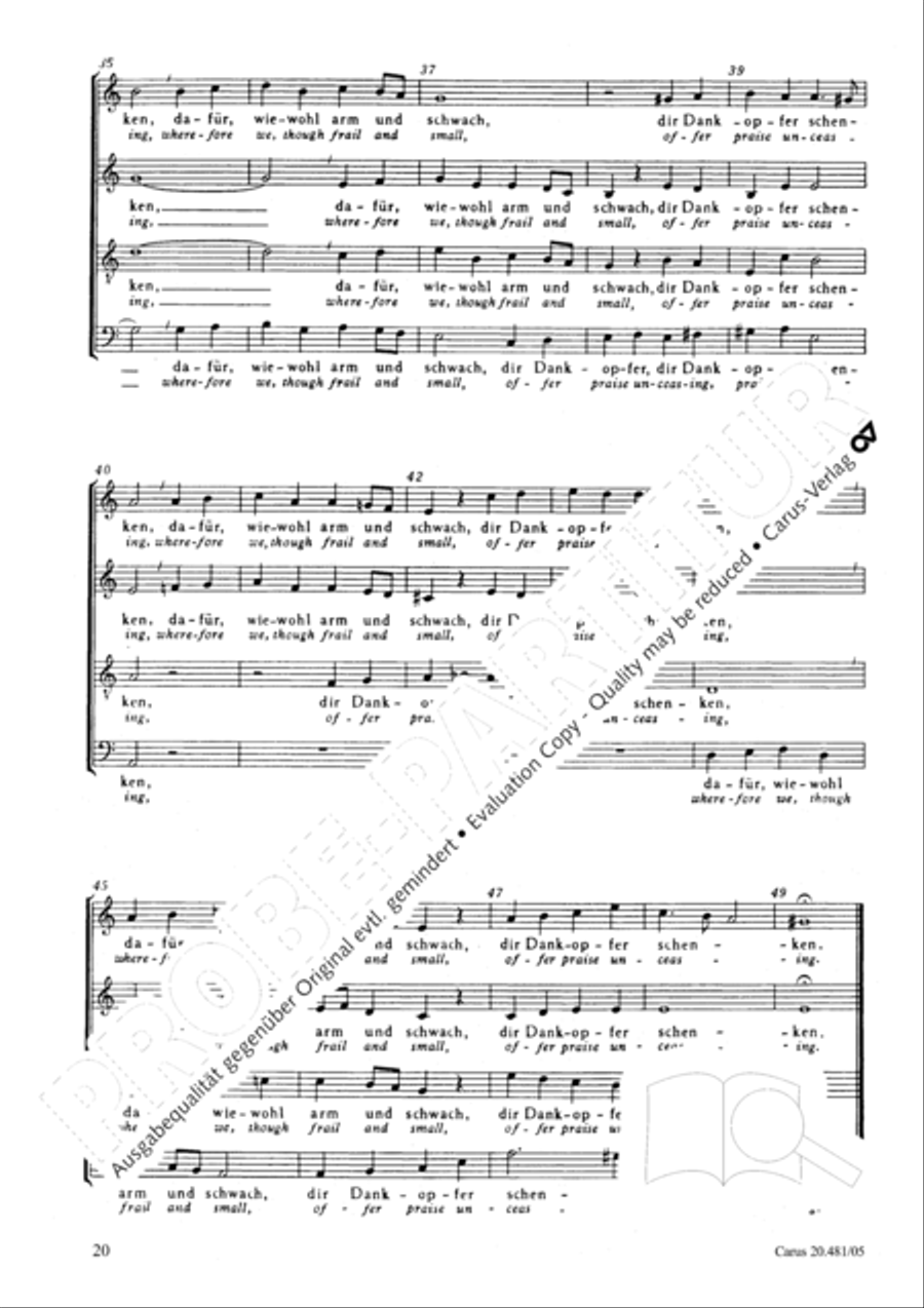St. John Passion / The Passion of our Lord and Saviour Jesus Christ 4-Part scores gallery preview page 21