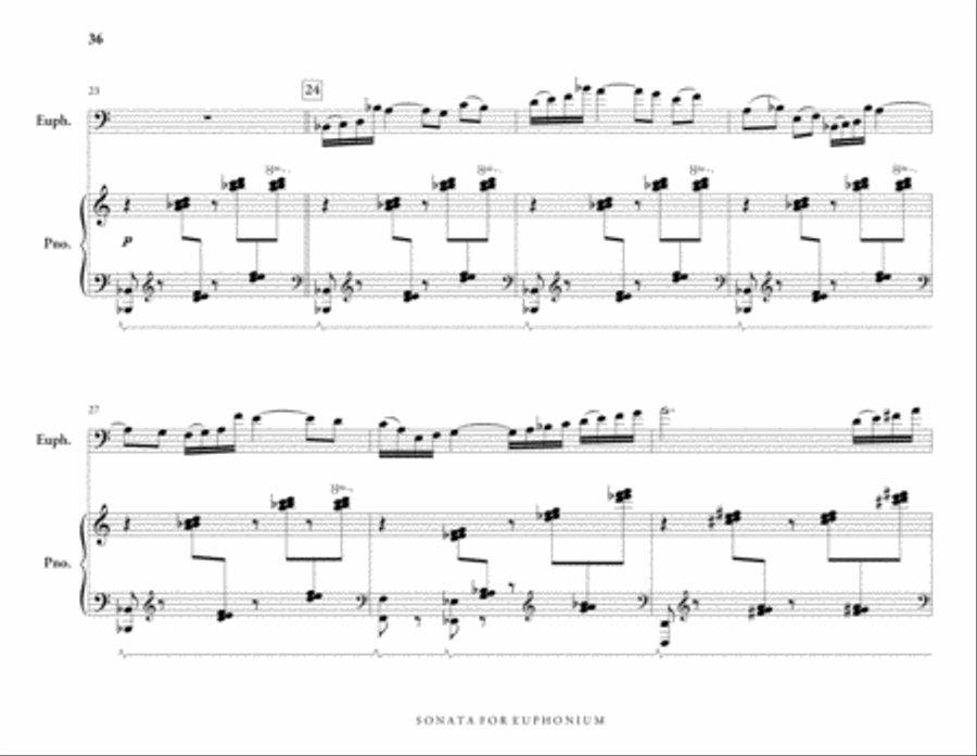 Sonata for Euphonium & Piano Euphonium scores gallery preview page 18