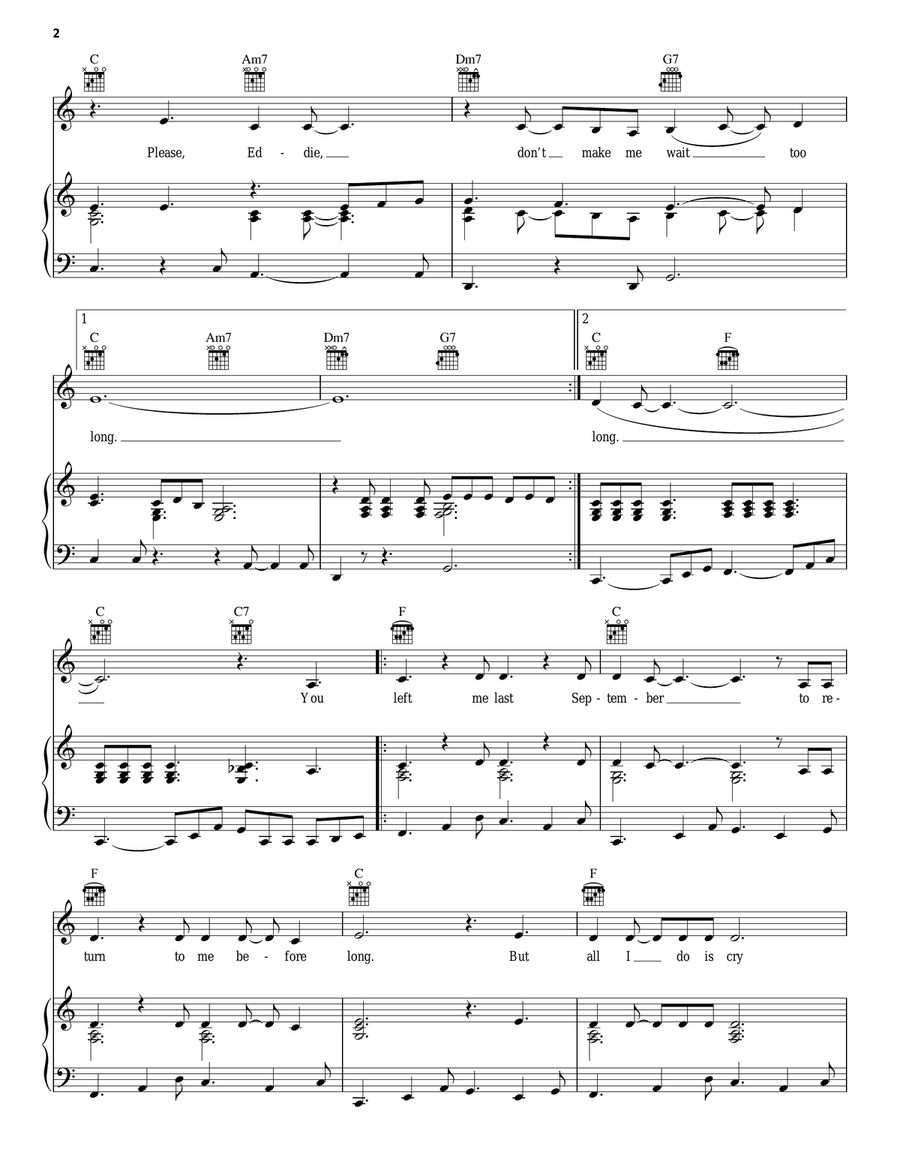 Eddie My Love Acoustic Guitar scores gallery preview page 2