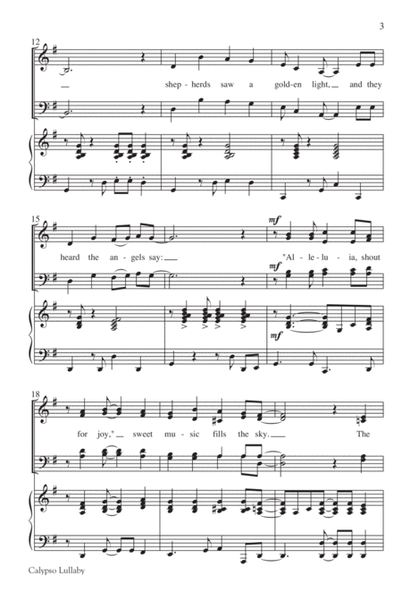 Calypso Lullaby by Jester Hairston 4-Part - Sheet Music