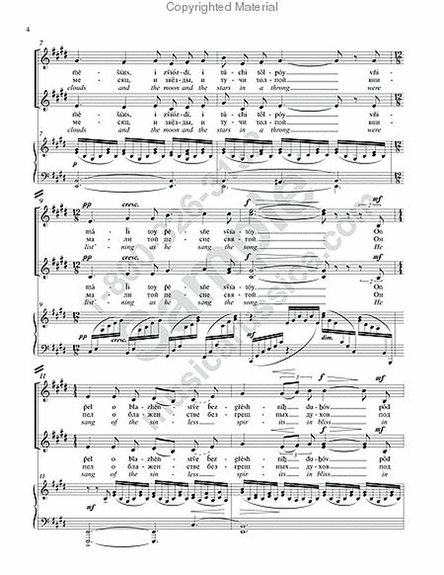 The Angel (No. 6 from Six Choruses) (with English text) image number null