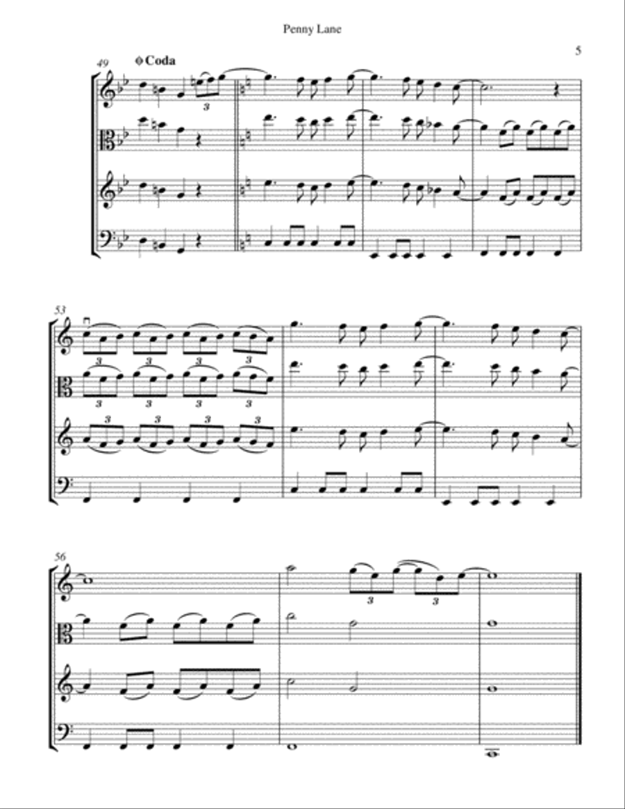 Penny Lane Penny Lane String Trio scores gallery preview page 6