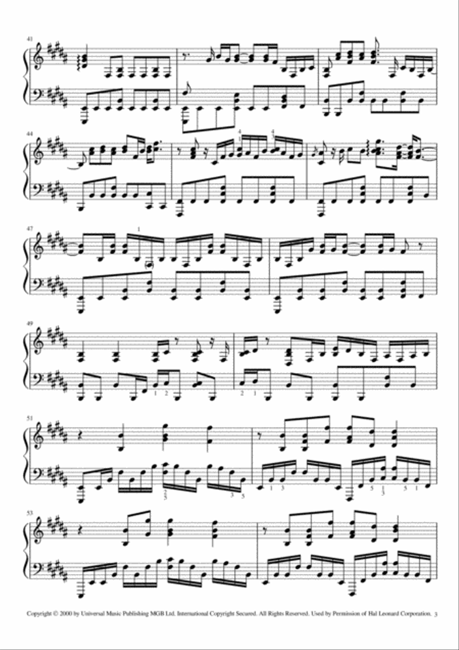 Yellow Piano Solo scores gallery preview page 3