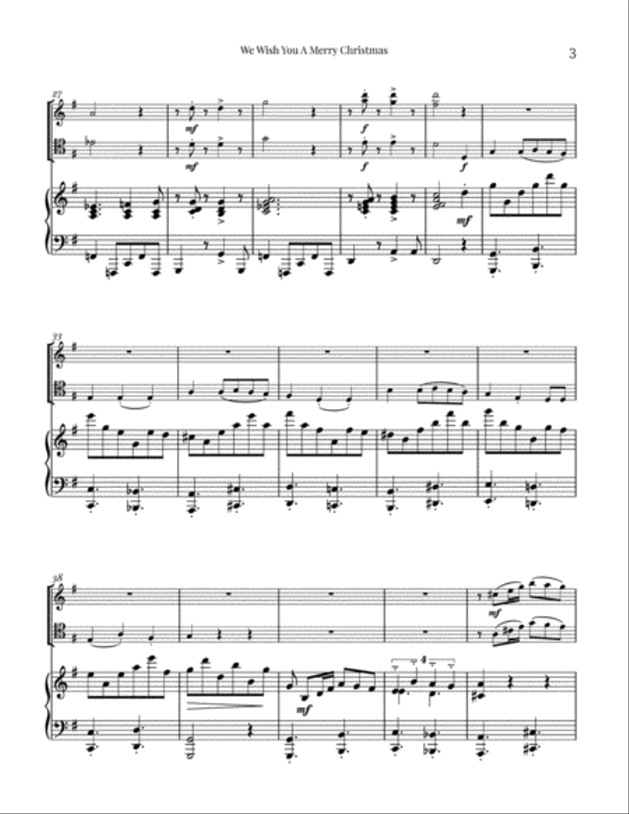 We Wish You A Merry Christmas (Piano Trio) Piano Trio scores gallery preview page 5