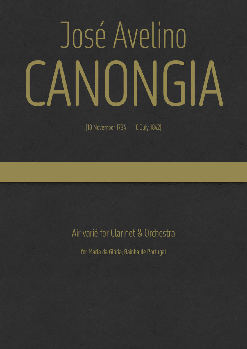 Canongia - Air varié for Clarinet & Orchestra image number null