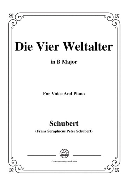 Schubert-Die Vier Weltalter,Op.111 No.3,in B Major,for Voice&Piano image number null