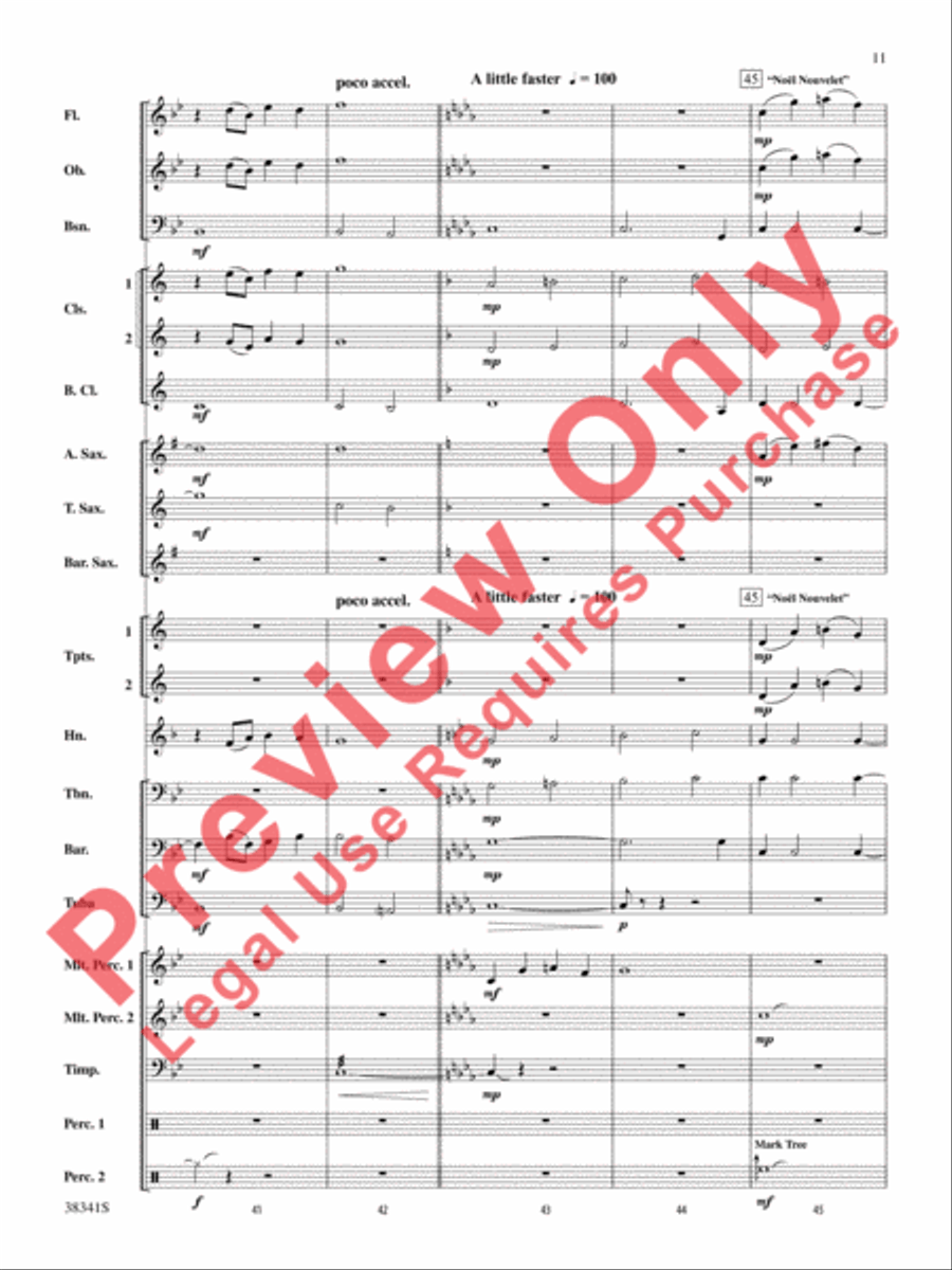 A Canadian Christmas Concert Band scores gallery preview page 12
