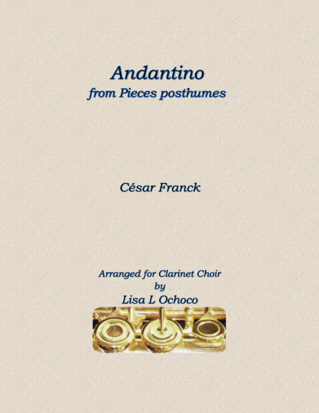 Andantino from Pieces posthumes for Clarinet Choir image number null