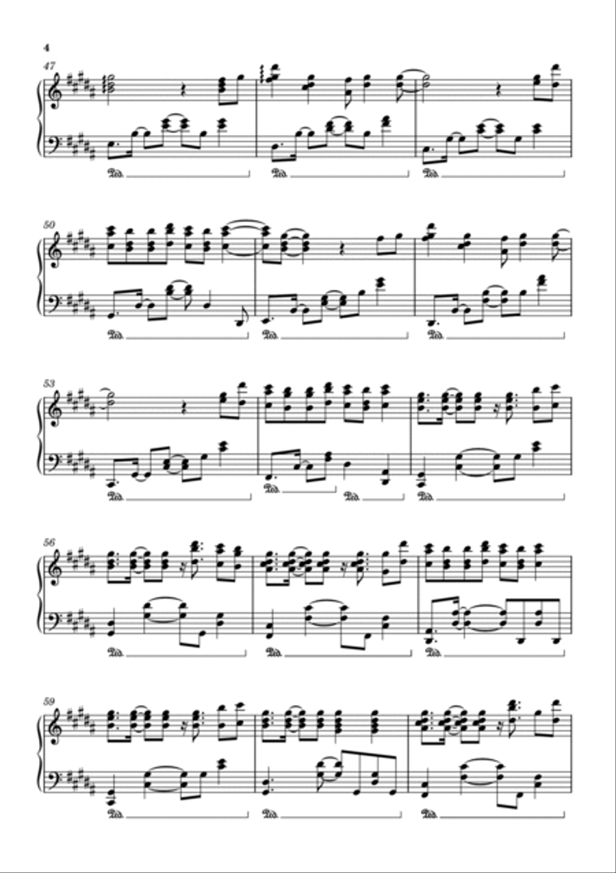 One Last Kiss Piano Solo scores gallery preview page 4