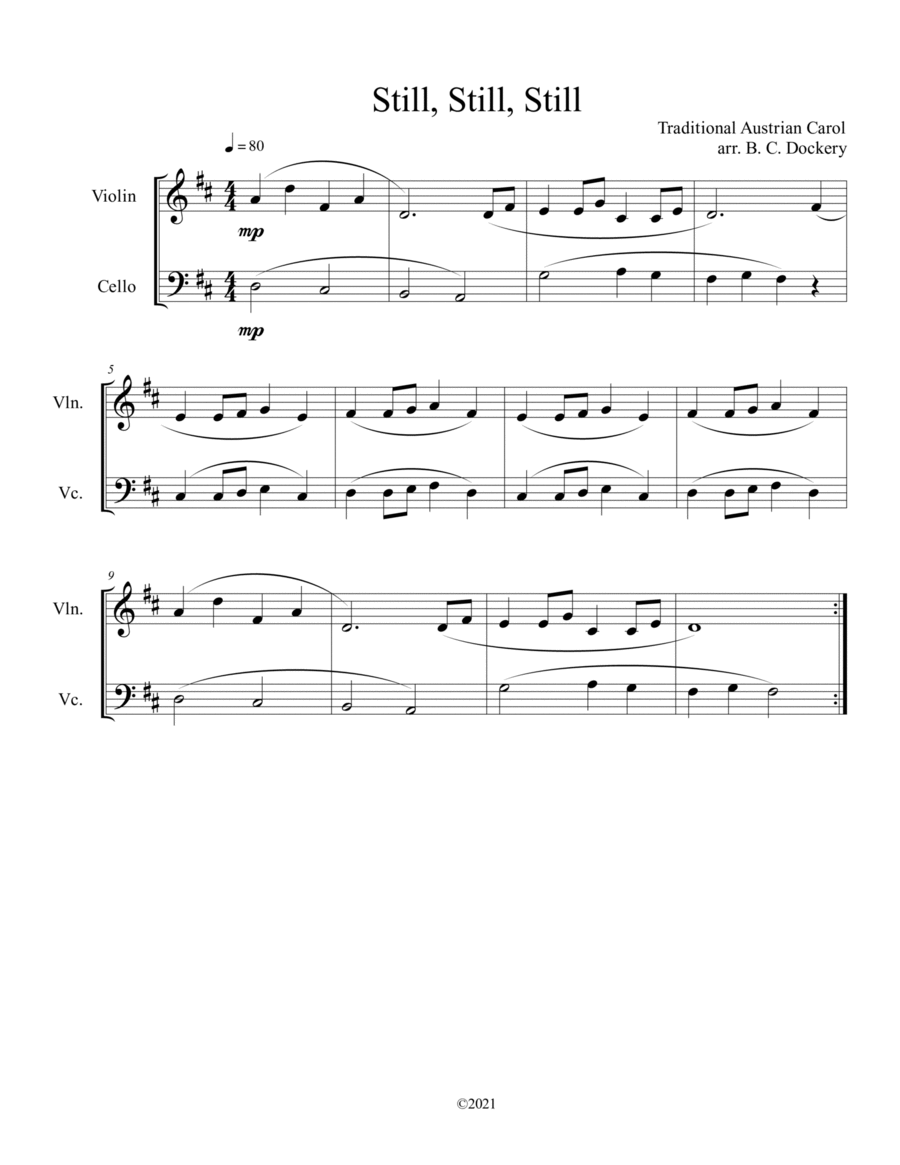 Still, Still, Still (Violin and Cello Duet) String Duet scores gallery preview page 1