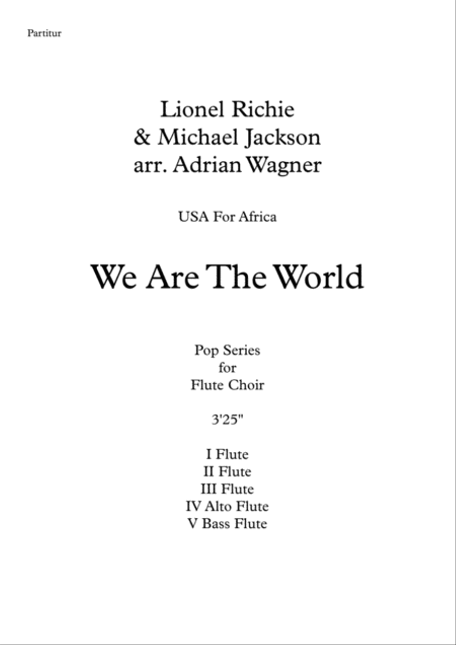 We Are The World Flute Choir scores gallery preview page 2