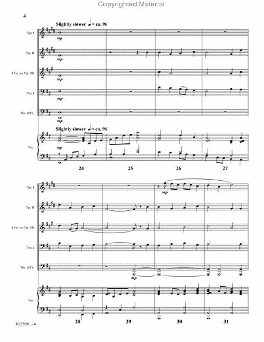 The Day of Resurrection Brass Ensemble scores gallery preview page 5