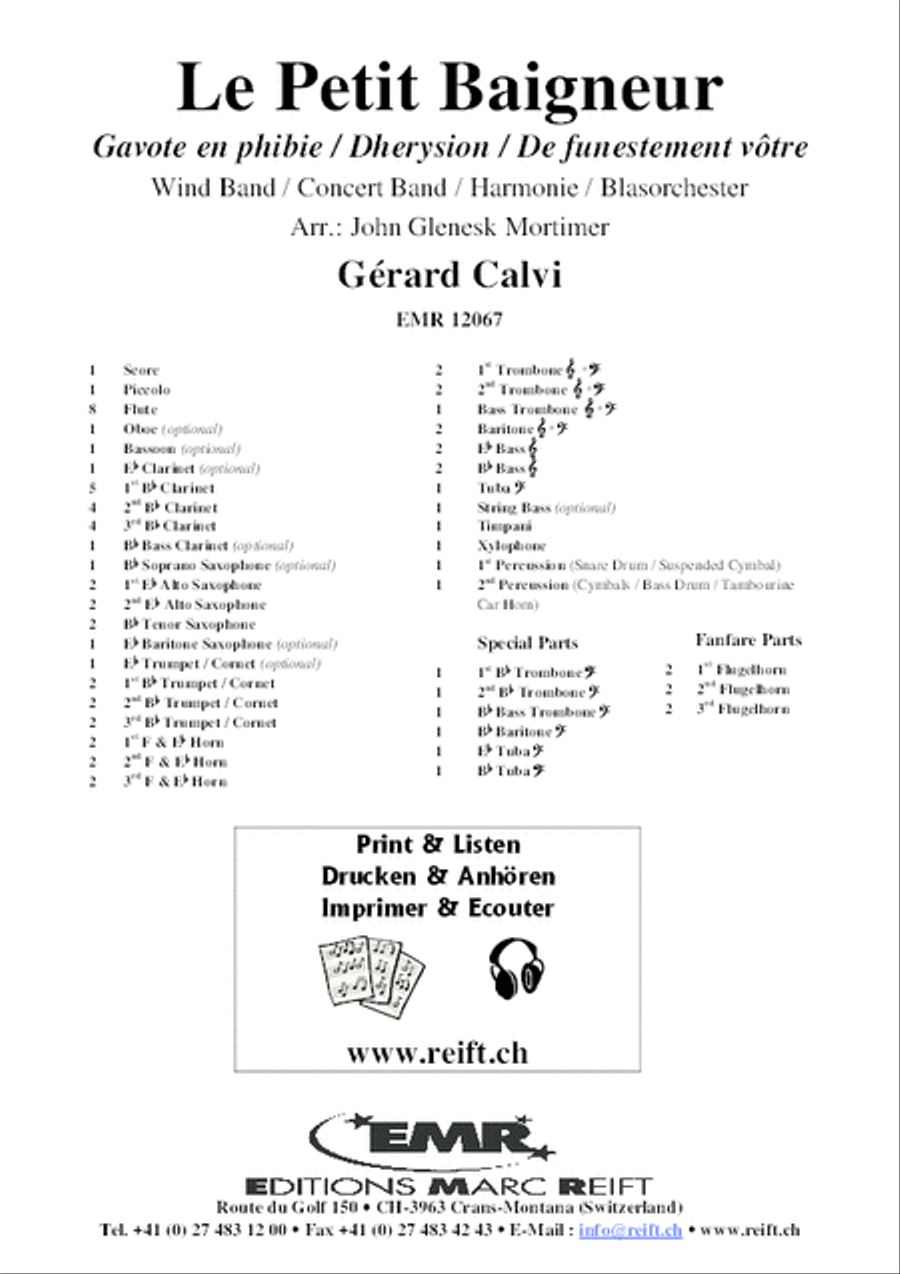 Le Petit Baigneur Concert Band scores gallery preview page 2