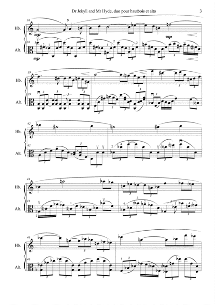 Dr Jekyll and Mr Hyde --- for Oboe and viola --- JCM 2014 Oboe scores gallery preview page 4