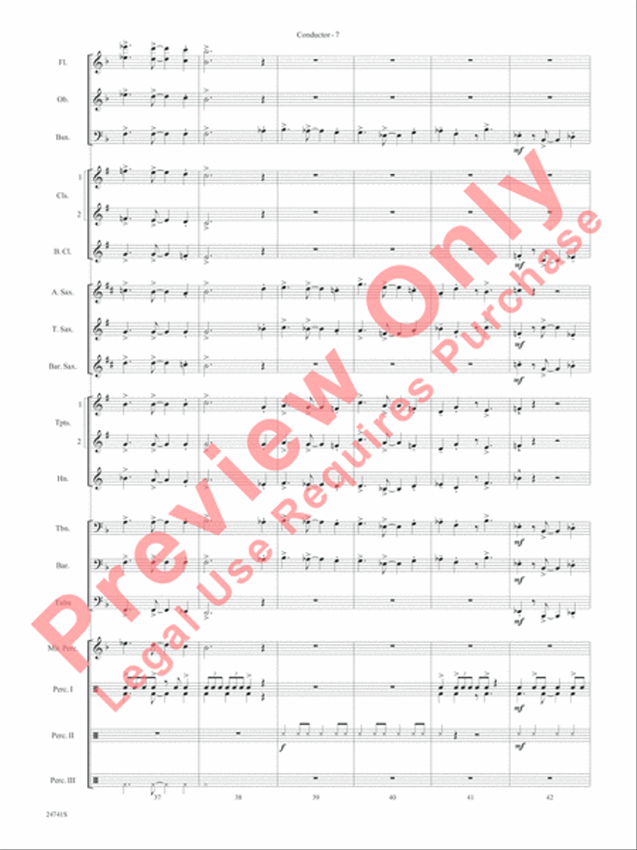 Swing, Santa, Swing Concert Band scores gallery preview page 9