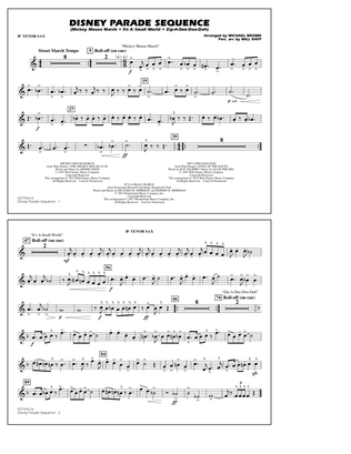 Disney Parade Sequence - Bb Tenor Sax