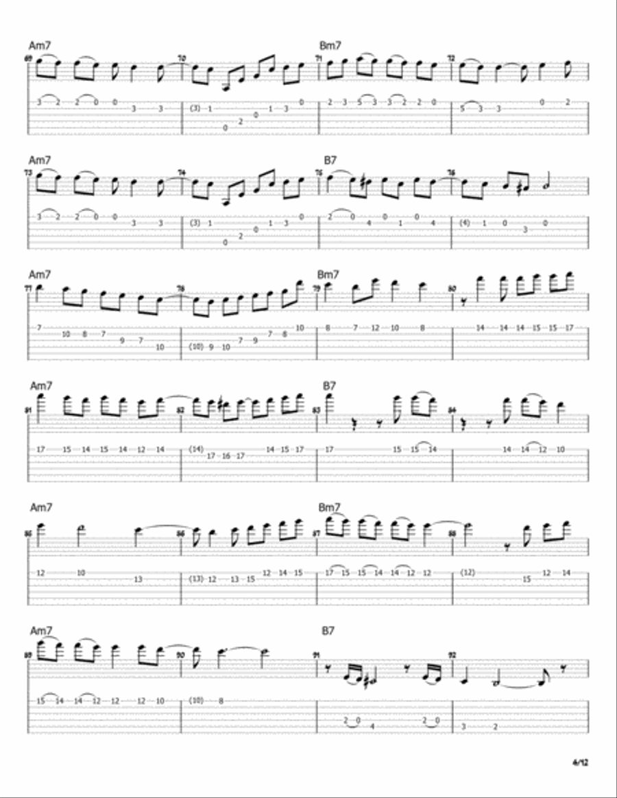 Entre Dos Aguas Guitar Tablature scores gallery preview page 4