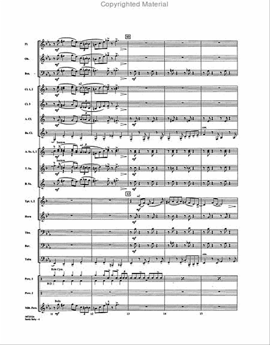 Santa Baby Concert Band scores gallery preview page 4