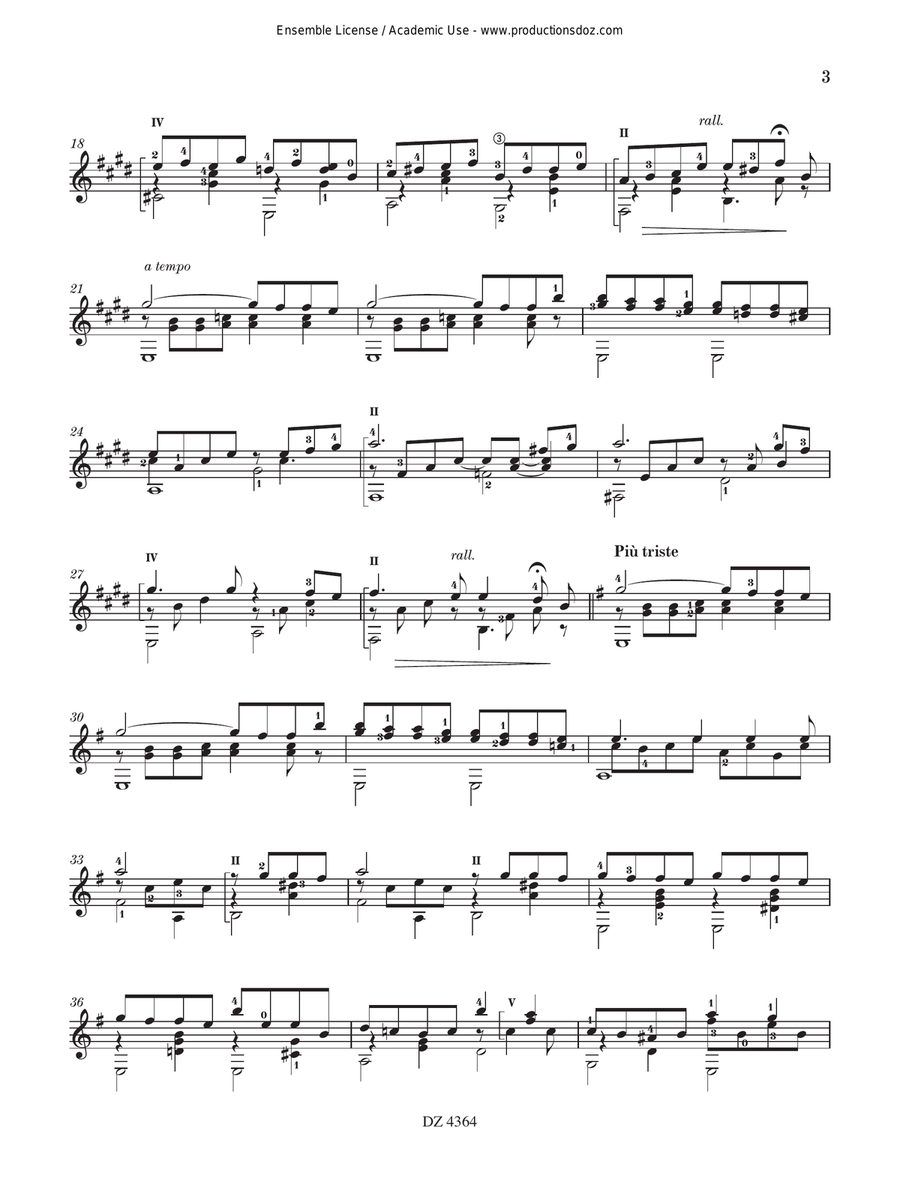 A Tiny Piece of Sky A Tiny Piece of Sky Classical Guitar scores gallery preview page 3