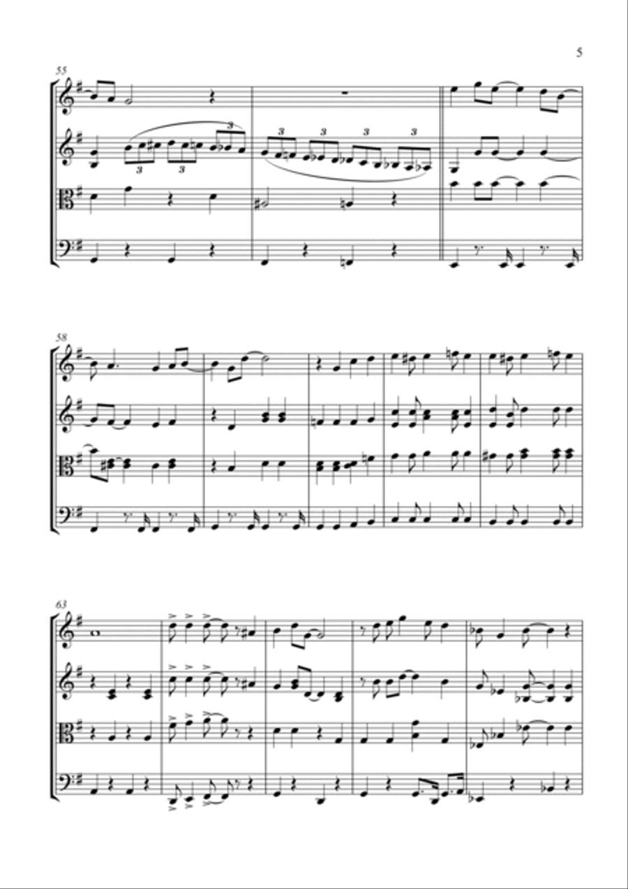 Honey Pie String Quartet scores gallery preview page 5
