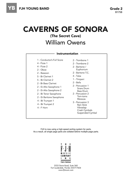 Caverns of Sonora: Score