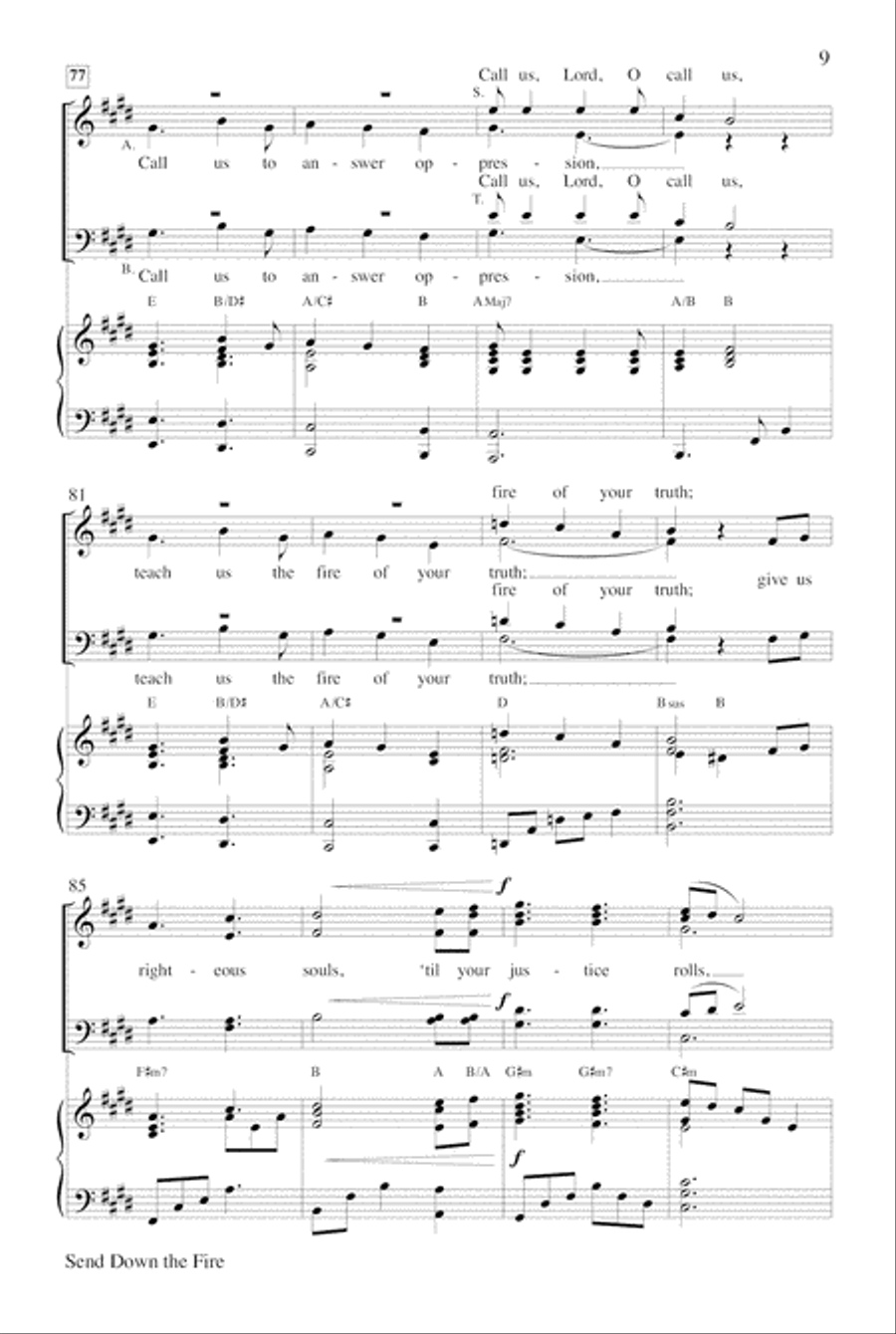 Send Down the Fire Choir scores gallery preview page 9